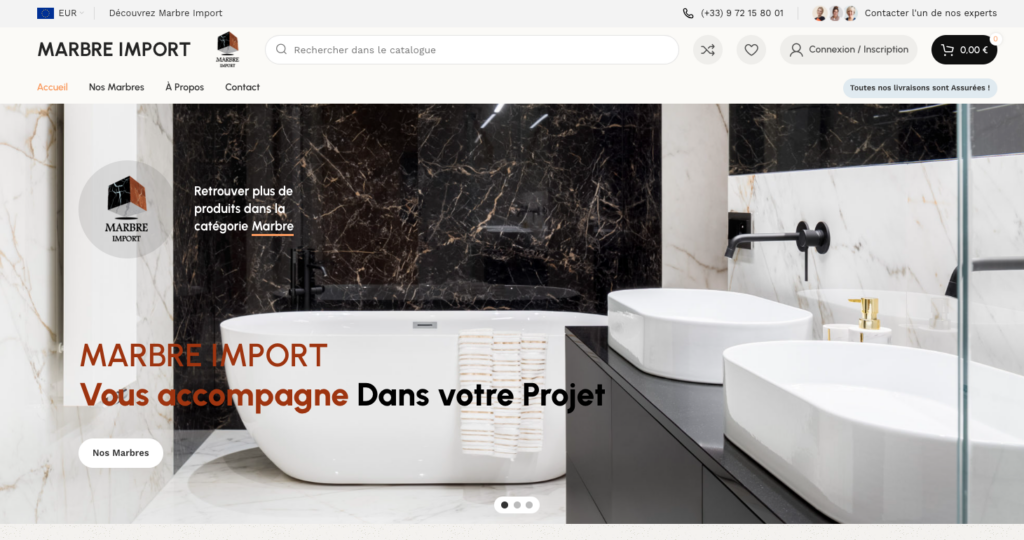 Lancement de Notre SIte Marchand Marbre-Import.fr